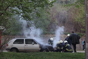 accident burm flame
