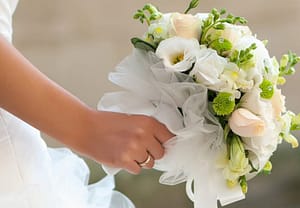 holding a flower